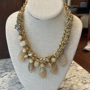 Stella & Dot stone and curbchain Statement Necklace